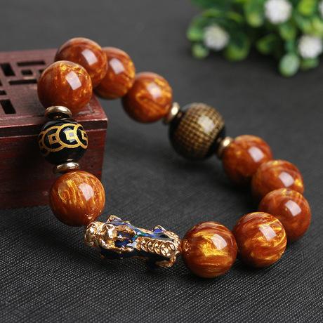 Mantra Pixiu Tiger's Eye Lucky Bracelet - FengshuiGallary