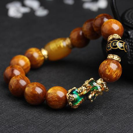 Mantra Pixiu Tiger's Eye Lucky Bracelet - FengshuiGallary