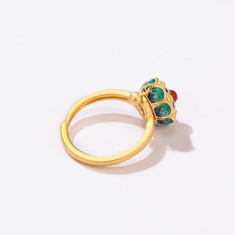 Mighty Protector Tibetan 925 Silver Ring - FengshuiGallary