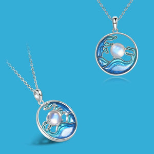 Moon Over the Sea Lucky Pendant Necklace - FengshuiGallary