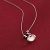 Moonstone Fengshui Lock Pendant 925 Silver Necklace - FengshuiGallary