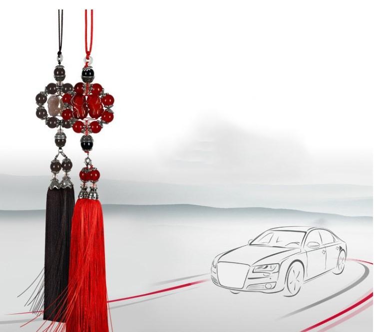 Natural Agate Pixiu Lucky Car Pendant - FengshuiGallary