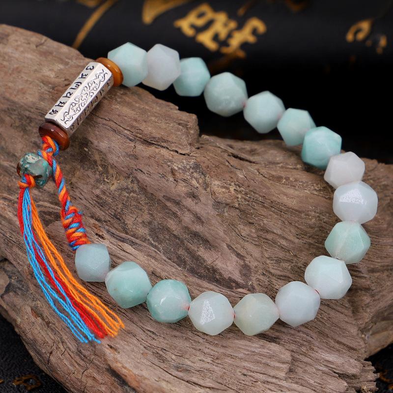 Natural Amazon Stone Mantra Bracelet - FengshuiGallary