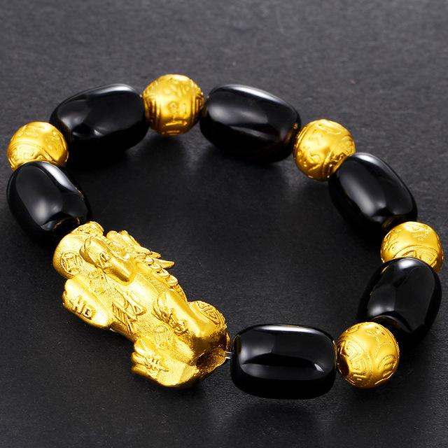 Natural Black Agate Fortune Bracelet - FengshuiGallary