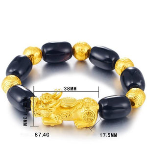 Natural Black Agate Fortune Bracelet - FengshuiGallary