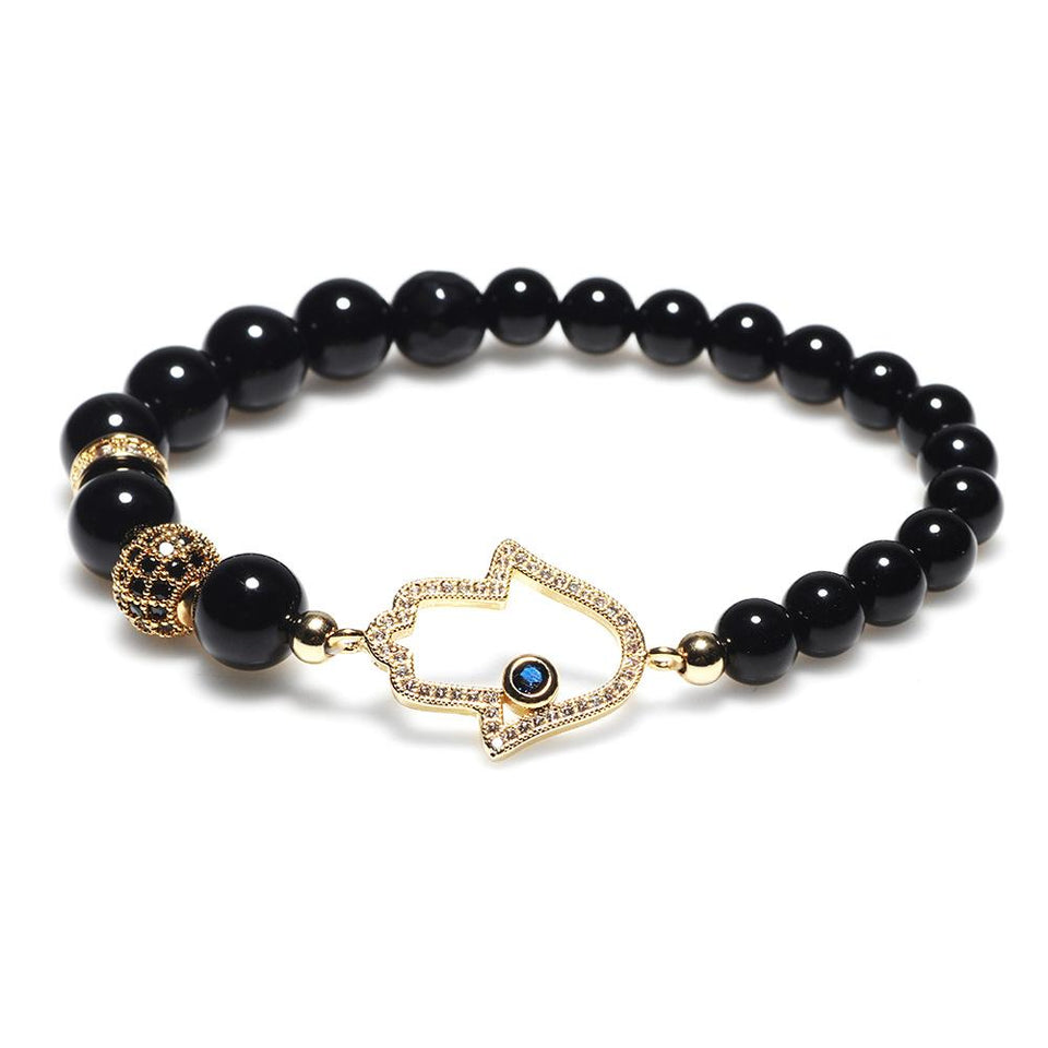 Black Agate Bracelet – Tina Crystals
