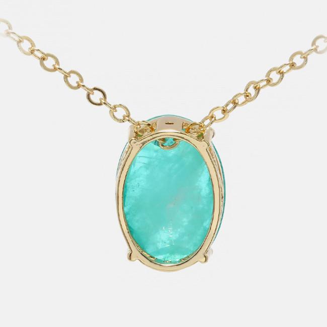 Natural Blue Zircon Crystal Healing Pendant Necklace - FengshuiGallary