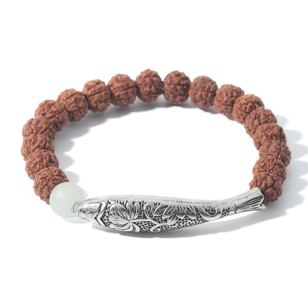 Natural Bodhi Beads Koi Fish Mantra Bracelet - FengshuiGallary