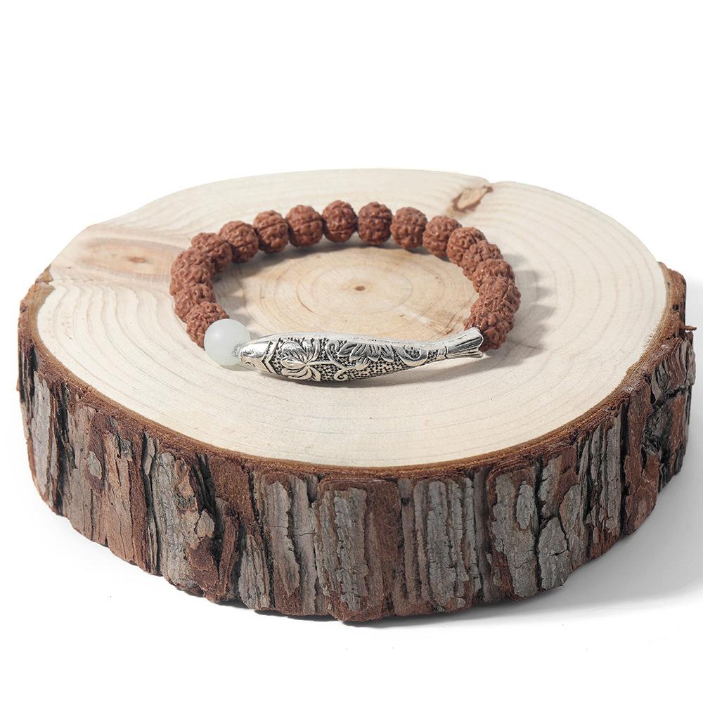 Natural Bodhi Beads Koi Fish Mantra Bracelet - FengshuiGallary