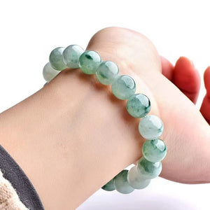 Natural Burmese Jade Beads Lucky Bracelet - FengshuiGallary