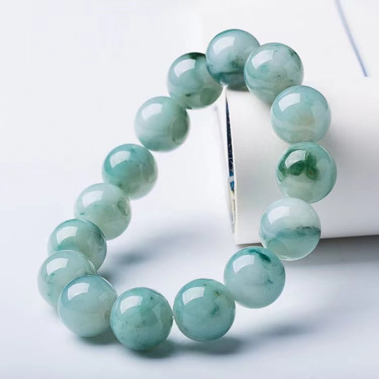 Natural Burmese Jade Beads Lucky Bracelet-A Class - FengshuiGallary