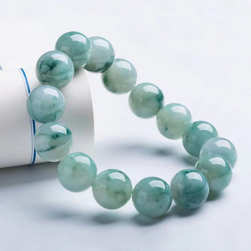 Natural Burmese Jade Beads Lucky Bracelet-A Class - FengshuiGallary