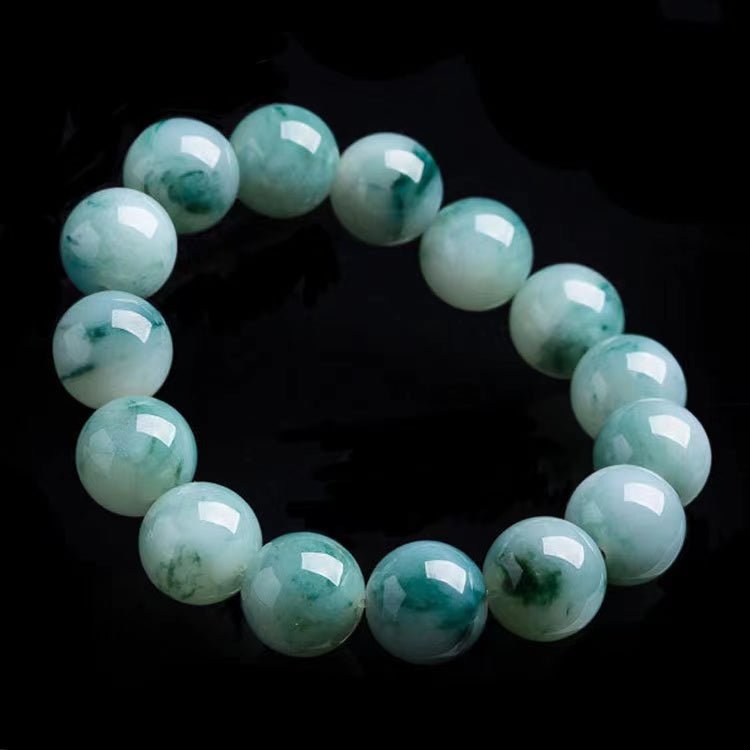 Natural Burmese Jade Beads Lucky Bracelet-A Class - FengshuiGallary
