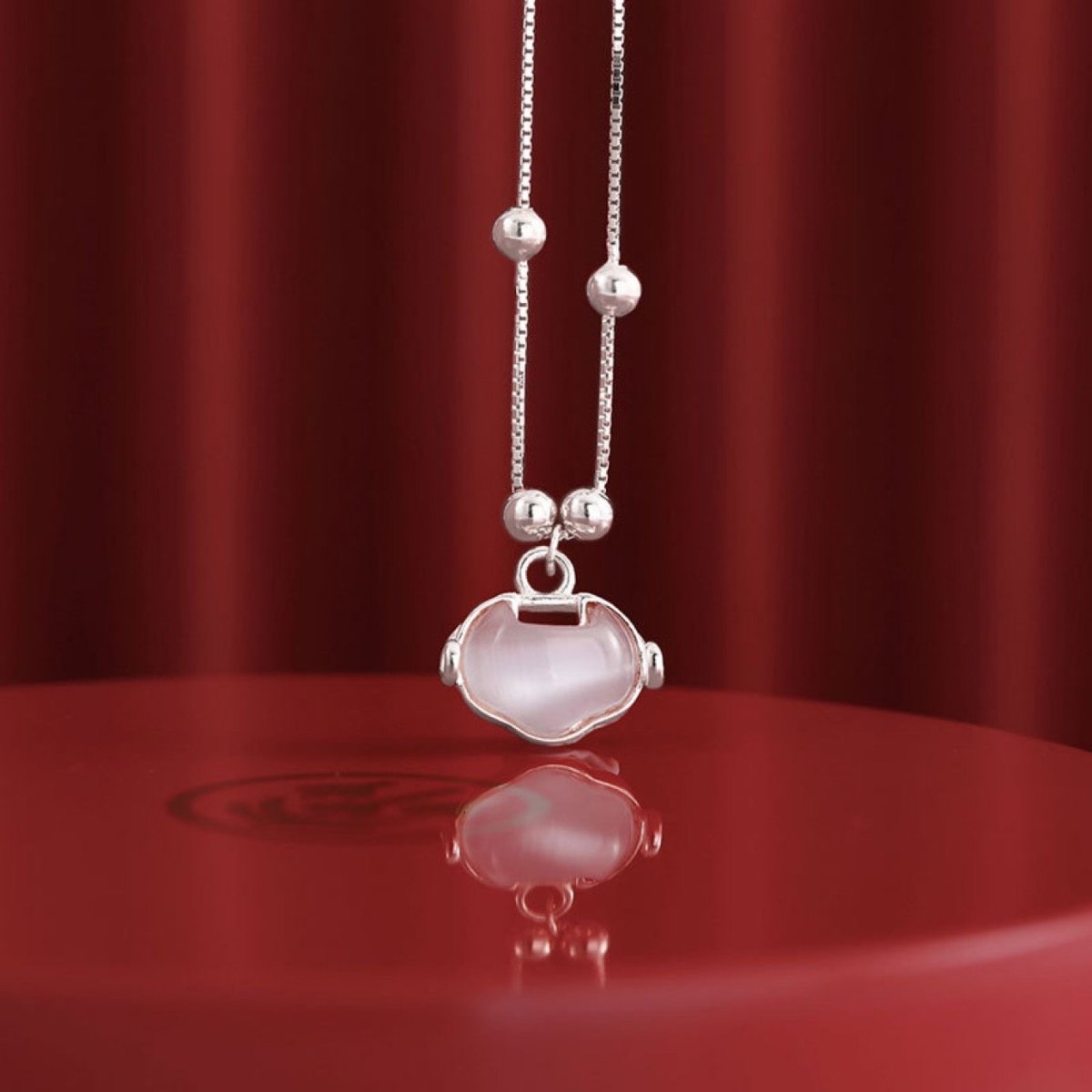 Natural Cat`s Eye Stone Lucky Necklace - FengshuiGallary