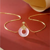 Natural Chalcedony Lucky Necklace - FengshuiGallary