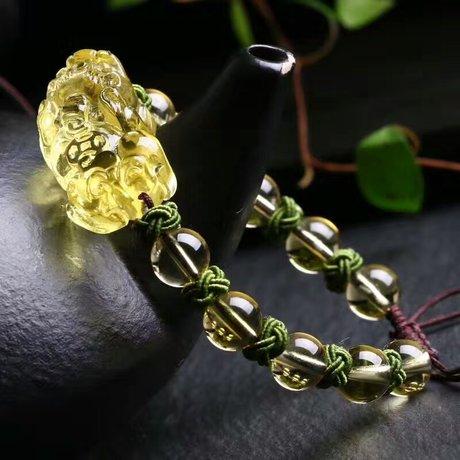 Natural Citrine Pixiu Protection&Wealth Bracelet - FengshuiGallary