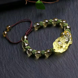 Natural Citrine Pixiu Protection&Wealth Bracelet - FengshuiGallary