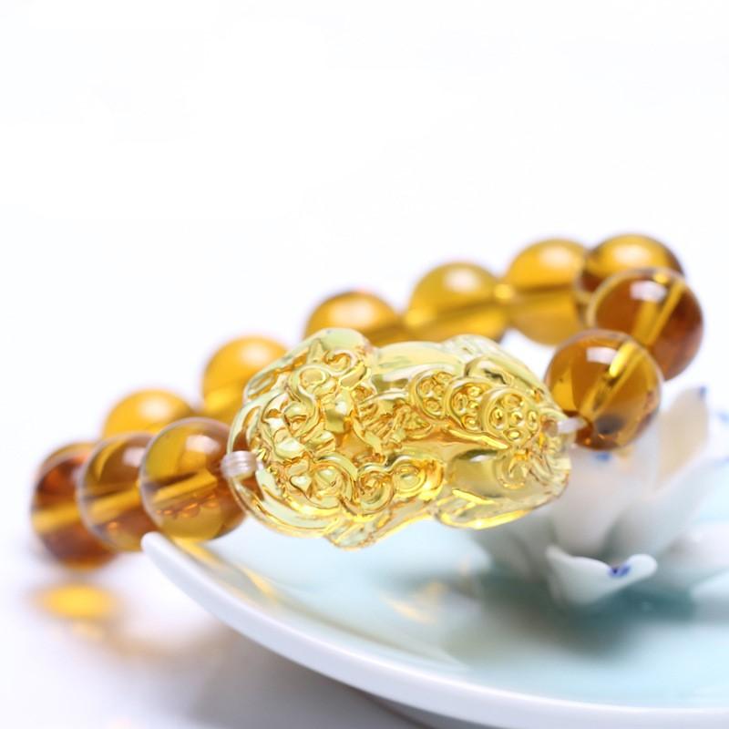 Natural Citrine Pixiu Wealth Bracelet - FengshuiGallary