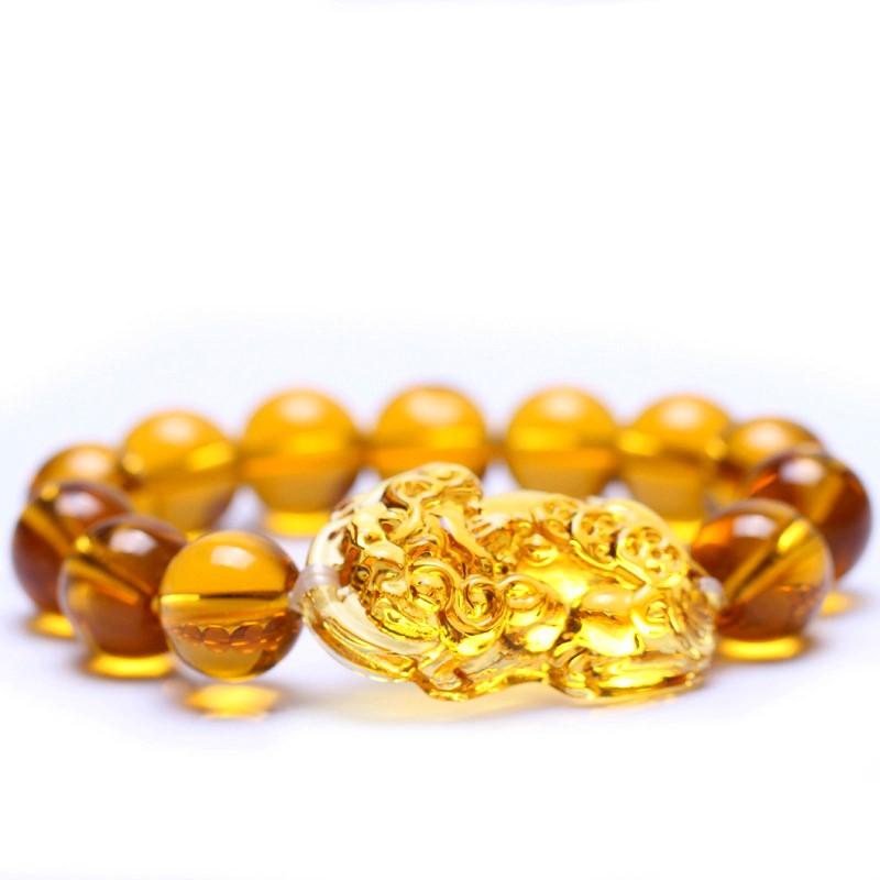 Natural Citrine Pixiu Wealth Bracelet - FengshuiGallary
