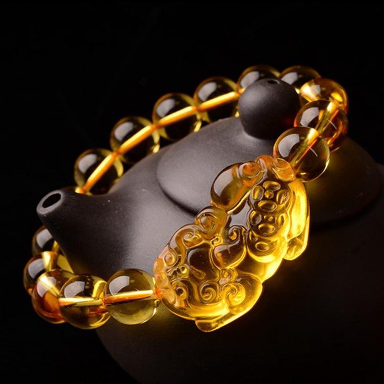 Natural Citrine Pixiu Wealth Bracelet - FengshuiGallary