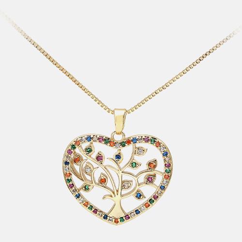Natural Crystal Tree Of Life Healing Pendant Necklace - FengshuiGallary