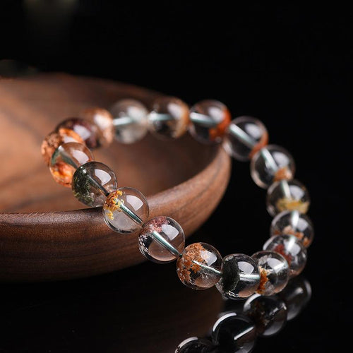 Natural Ghost Phantom Crystal Stone Four Seasons Healing Bracelet - FengshuiGallary