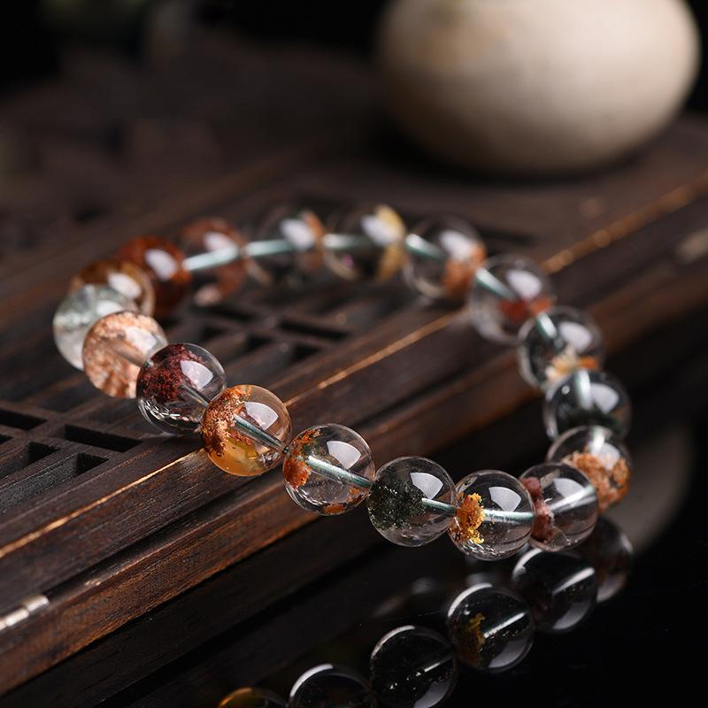 Natural Ghost Phantom Crystal Stone Four Seasons Healing Bracelet - FengshuiGallary