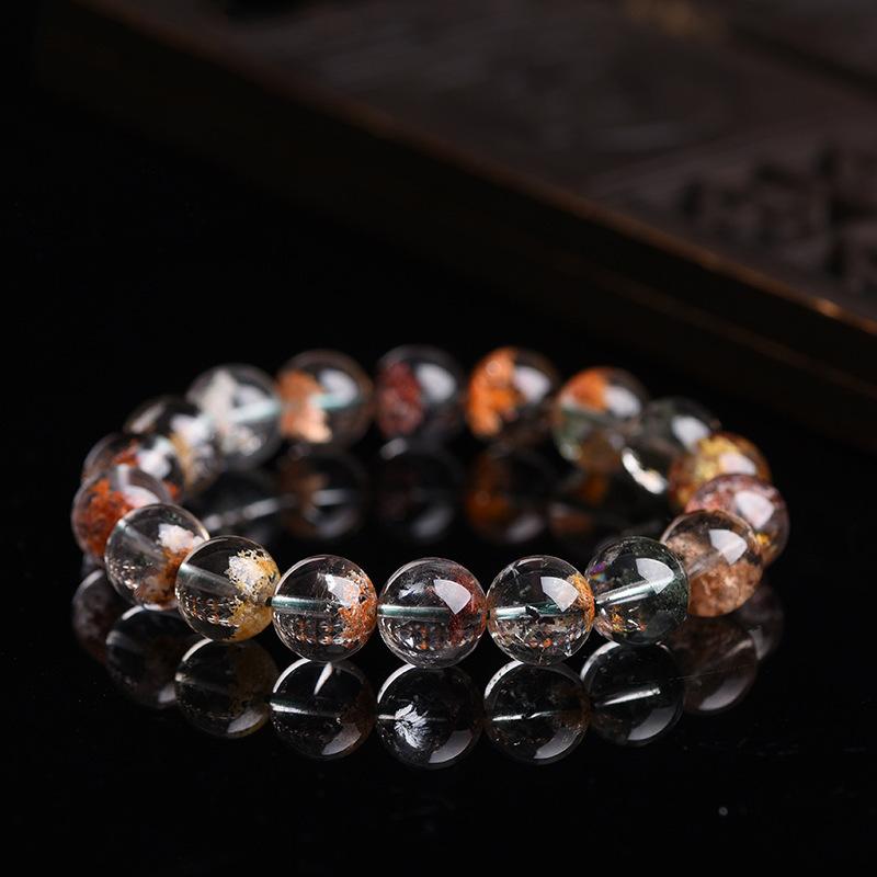 Natural Ghost Phantom Crystal Stone Four Seasons Healing Bracelet - FengshuiGallary