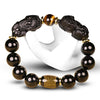 Natural Gold Obsidian Double Pi Yao Wealth Bracelet - FengshuiGallary