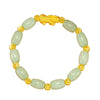 Natural Green Emerald Pixiu Golden Beads Wealth Bracelet - FengshuiGallary