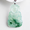 Natural Green Ice Jade Guan Yin Buddha Lucky Pendant - FengshuiGallary