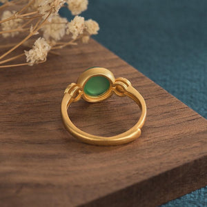 Natural Green Jade Feng Shui Wealth Ring - FengshuiGallary