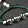Natural Green Phantom Crystal Stone Lucky Rope Bracelet(Green Ghost Crystal) - FengshuiGallary