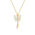 Natural Hetian Jade Butterfly Lucky Pendant Necklace - FengshuiGallary