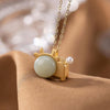 Natural Hetian Jade Fengshui Ox Lucky Pendant Necklace - FengshuiGallary