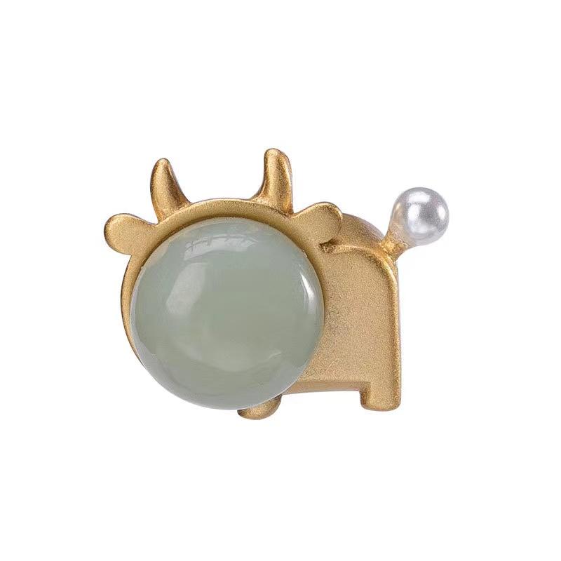 Natural Hetian Jade Fengshui Ox Lucky Pendant Necklace - FengshuiGallary