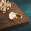 Natural Hotan Jade Wealth Gold Ring - FengshuiGallary