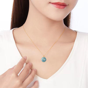 Natural Ice Jade Pendant Necklace - FengshuiGallary