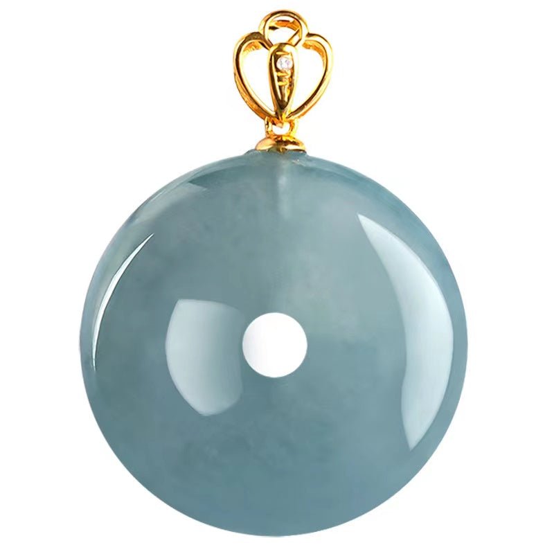 Natural Ice Jade Pendant Necklace - FengshuiGallary