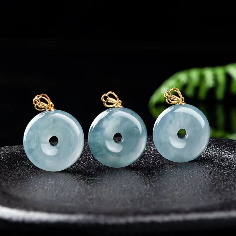 Natural Ice Jade Pendant Necklace - FengshuiGallary