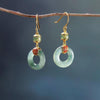 Natural Ice Jadeite Lucky Earrings - FengshuiGallary