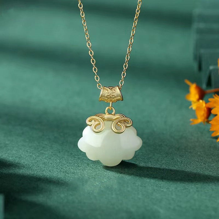 Natural Jade Necklace-Wealth Koi Fish - FengshuiGallary