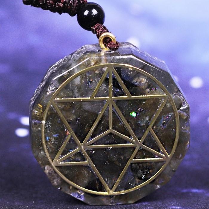 Natural Labradorite Stone Orgonite Chakra Reiki Healing Pendant - FengshuiGallary