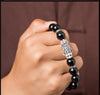 Natural Obsidian Silver Pixiu Lucky Bracelet - FengshuiGallary