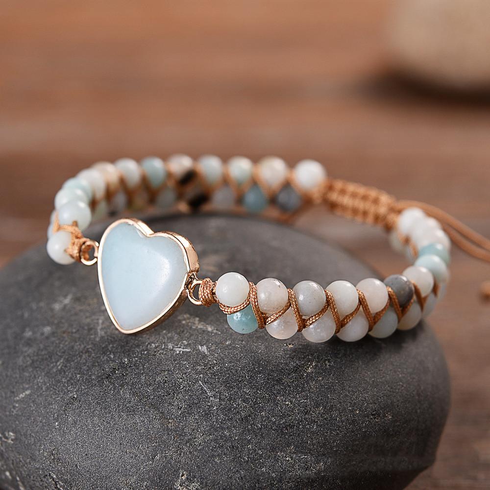 Natural Opal Stone Woven Agate Healing Bracelet - FengshuiGallary