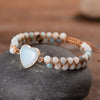 Natural Opal Stone Woven Agate Healing Bracelet - FengshuiGallary