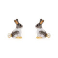 Natural Pearl Enamel Rabbit Lucky Earrings - FengshuiGallary