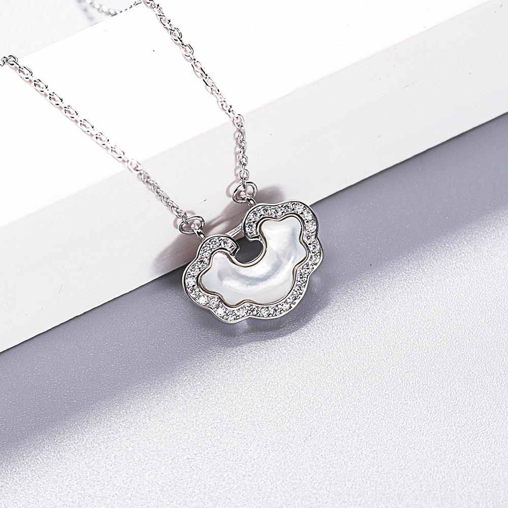 Natural Pearl Fengshui Longeval Lock 925 Silver Pendant Necklace - FengshuiGallary