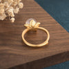 Natural Pearl Lotus Sitting Gold Wealth Ring - FengshuiGallary