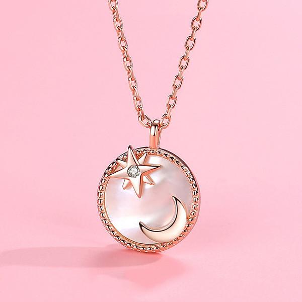 Natural Pearl Moon Star Pendant Necklace - FengshuiGallary
